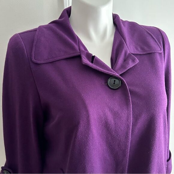 Purple Harvé Bernard Jacket/Cardigan, Size Large - Picture 3 of 8